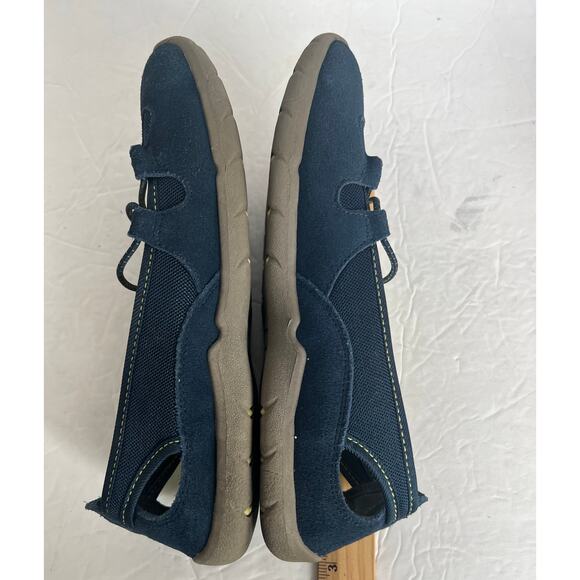 Land’s End Blue Suede Round Toe Bungee Straps Slip On Comfort Ballet Shoes 8.5 - Picture 5 of 13